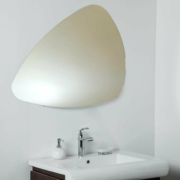 Decor Wonderland 27.5 x 33.5 in. Ashley Triangle Frameless Bathroom Vanity Mirror SSM055